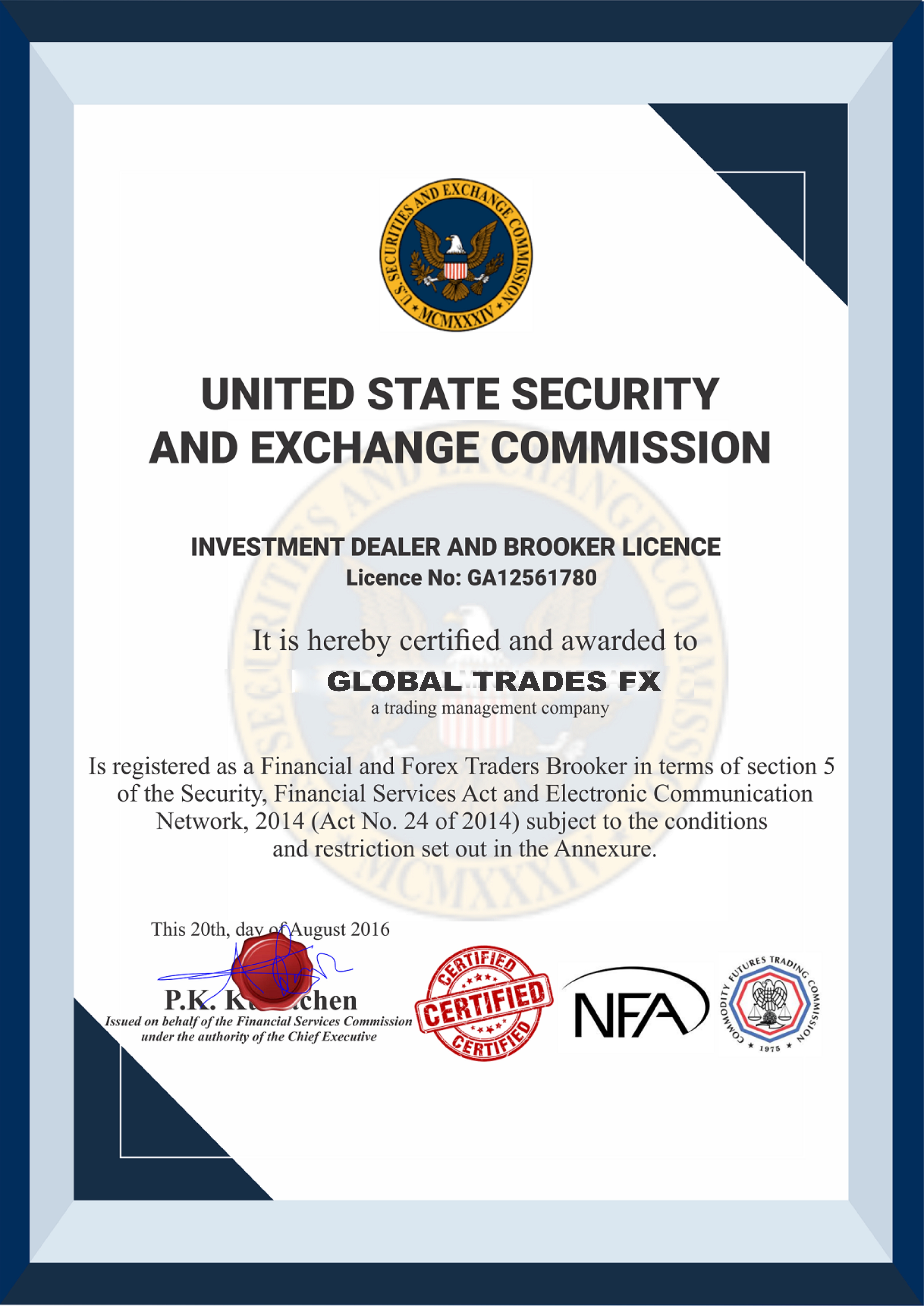 Certificate